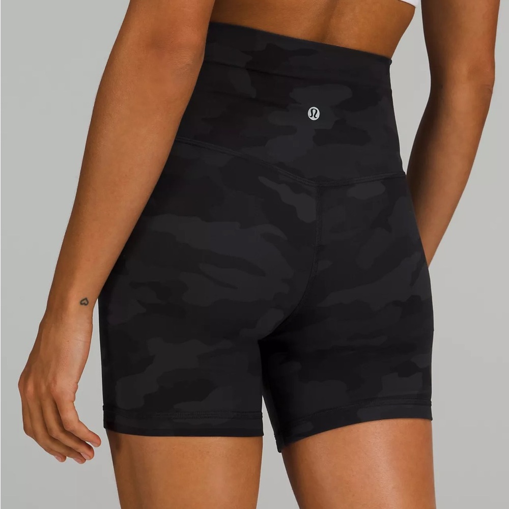 Lululemon Align High-Rise Short Black Camo 6"